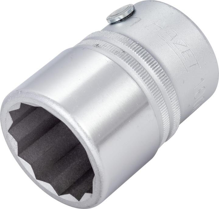 Actual product image HAZET Socket ∙ 12-point 1000AZ-1.1/8 ∙ Square, hollow 20 mm (3/4 inch) ∙ Outside 12-point profile ∙…