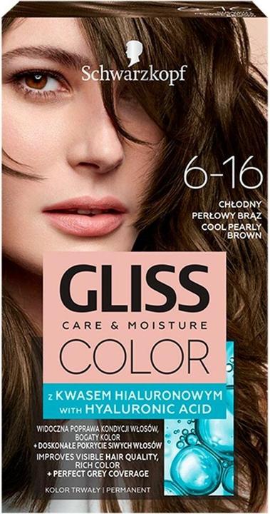 Produktbild Schwarzkopf Gliss Color Hair Dye 6-16 Cool Pearl Brown (6-16 Cool Pearl Brown)