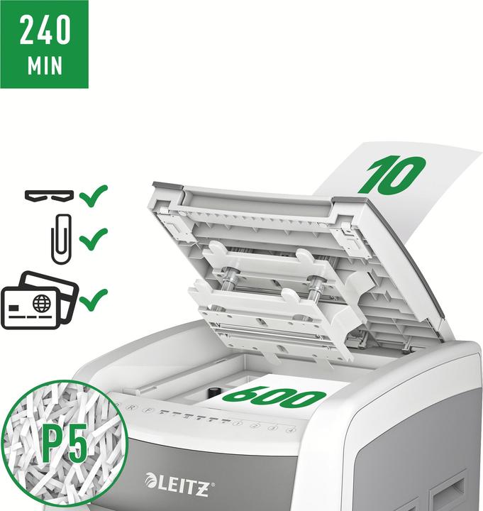Image du produit Leitz Destructeur de documents IQ Autofeed Office Pro 600 P-5 (Coupe de particules)