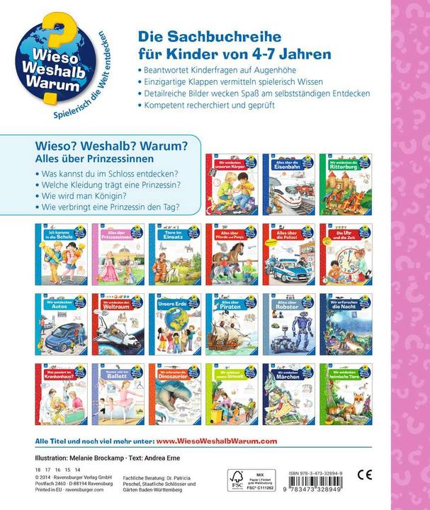 Produktbild Ravensburger Alles über Prinzessinnen (Deutsch, Andrea Erne, Melanie Brockamp, 2014)