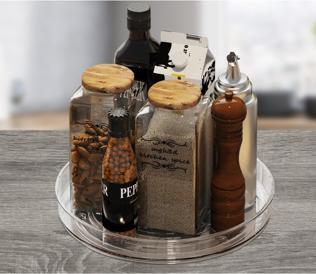 Image du produit Storage Solutions Plateau tournant pour réfrigérateur, plateau tournant organiseur, Ø 24 cm