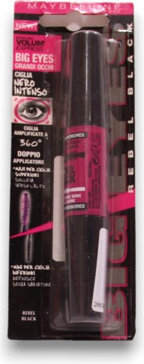 Actual product image Maybelline New York Mascara Volum' Express Big Eyes Black 5.1 + 4.6ml (Rebel Intense Black)