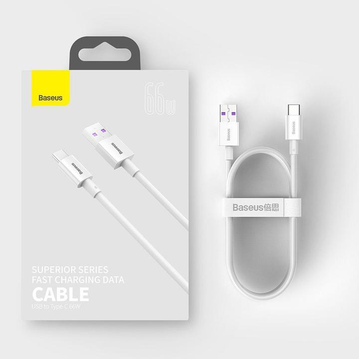 Actual product image Baseus USB A – USB C (1 m, USB 2.0, 66 W)