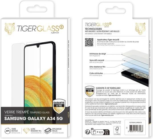 Image du produit Tiger Film de verre recyclé (1 pièce(s), Samsung Galaxy A34 5G)