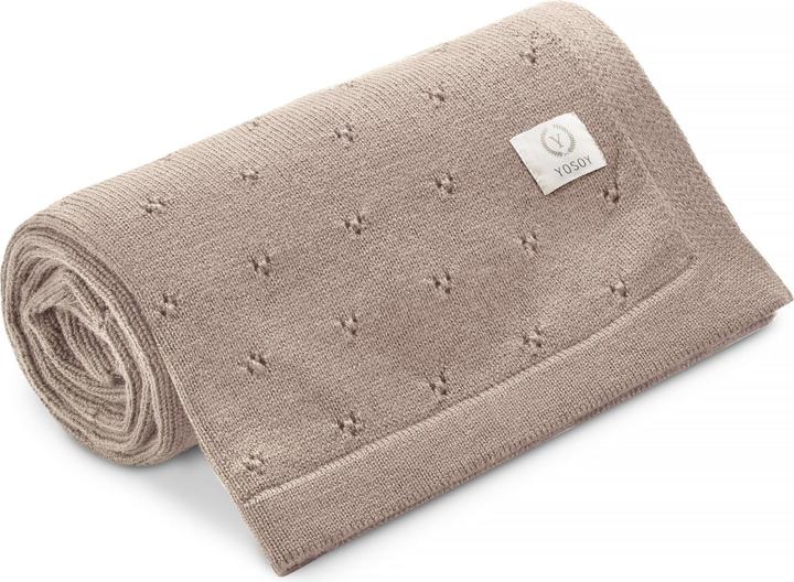 Yosoy Babydecke Merinowolle Beige Melange (100 x 80 cm)
