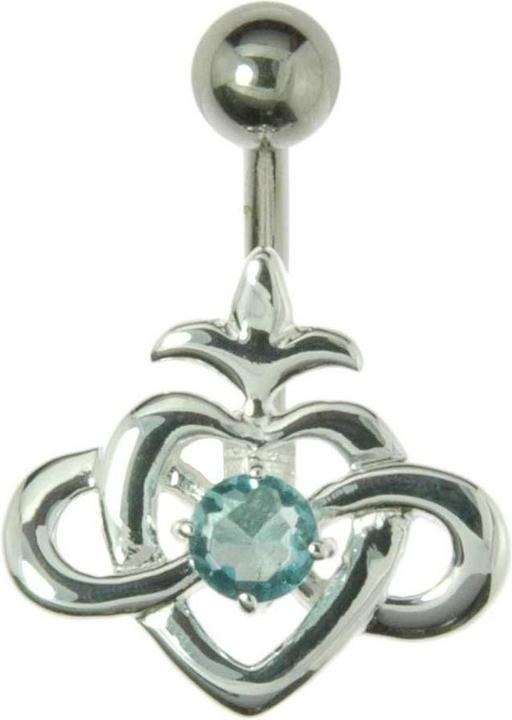 Produktbild Bijouteria Bauchpiercing (Silber 925, Chirurgenstahl 316L, Premium Kristall)