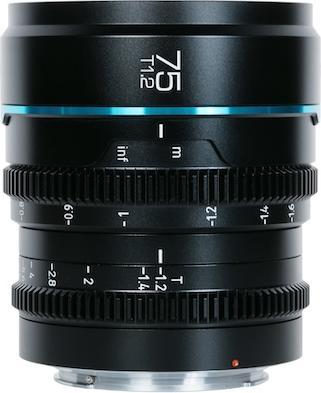 Immagine prodotto Sirui Obiettivo Cine Nightwalker Series 75 mm T1.2 S35 a fuoco manuale (attacco RF, nero) (C-mount, APS-C / DX)