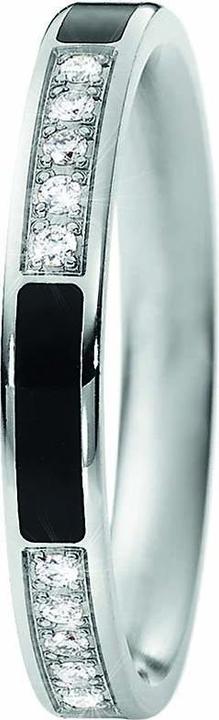 Image du produit Xen Bague avec 20 brillants 0,20 ct. et céramique noire (52)