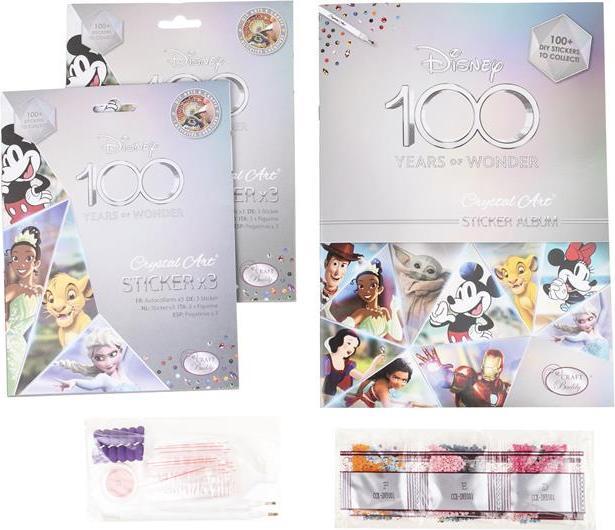 Productafbeelding Craft Buddy Crystal Art Disney 100 Sticker Album Starterspakket