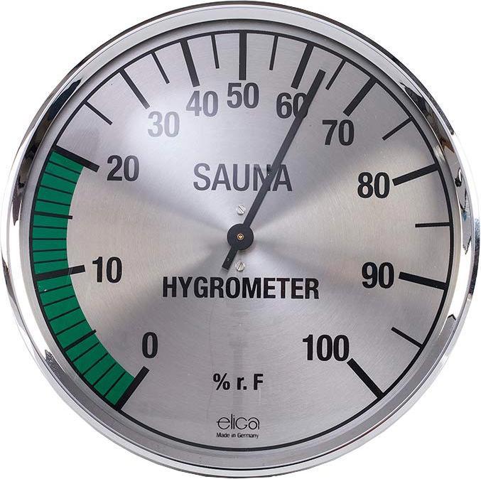 Actual product image Eliga Hygrometer silver 135 mm