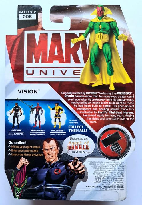 Actual product image Hasbro Marvel Universe - Vision Action Figure Series 2/006 (2009)