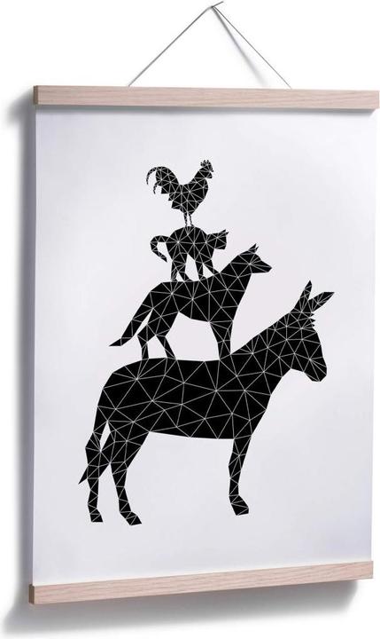 Image du produit Trenddeko Musiciens géométriques de la ville de Brême (100 x 120 cm)