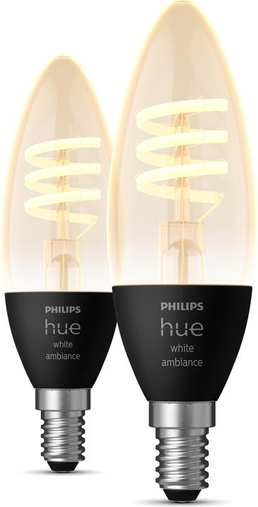 Philips Hue Filament White Ambiance (E14, 4.60 W, 350 lm, 2 x, G)