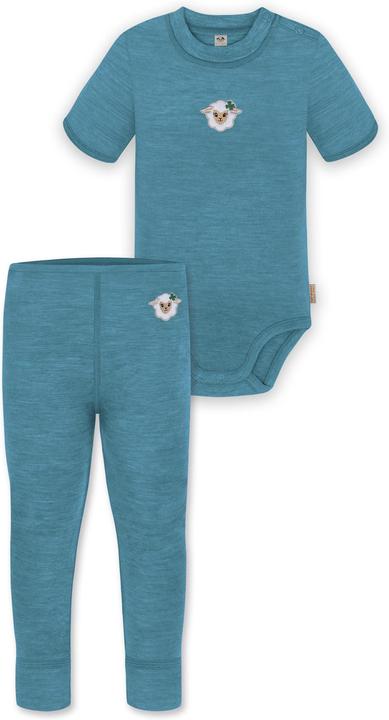 Actual product image Normani Baby merino short-sleeved body "Tihoi" and trousers "Tutira" - 9613 (56)