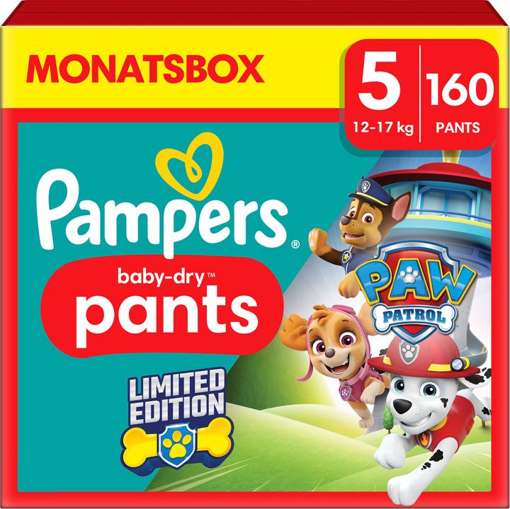 Pampers Baby-Dry Pants Paw Patrol (Gr. 5, Monatsbox, 160 Stück)