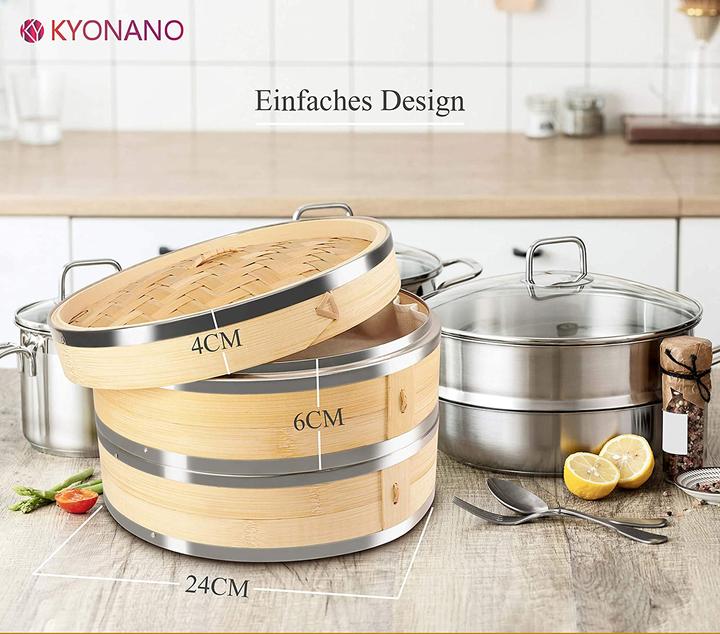 Actual product image Kyonano Bamboo steamer