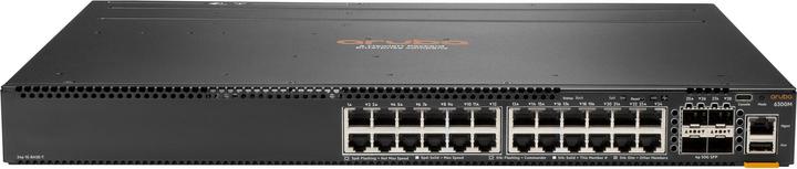 HPE E Aruba Switch, 24 Port and 4 Port SFP56, Layer 3, Stackable, 1U, One Touch Deployment (28 Ports)