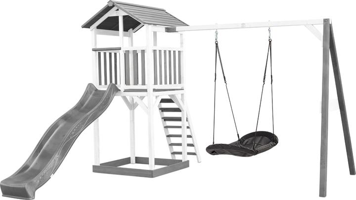 Axi Torre da gioco Beach Tower con altalena Roxy Nest - Grey Slide