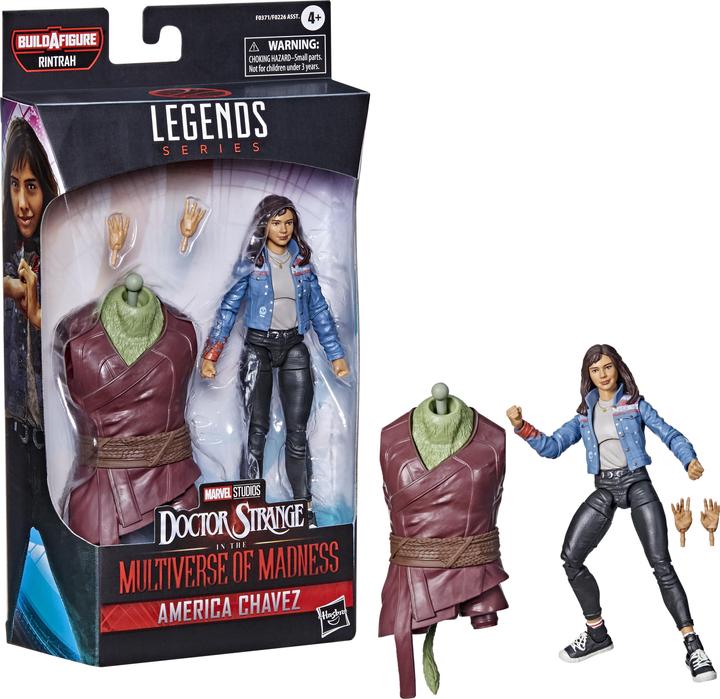 Actual product image Hasbro Legends Series America Chavez Action Collectible Figure (15 cm), 2 Accessories and 1 Build-A-Figure