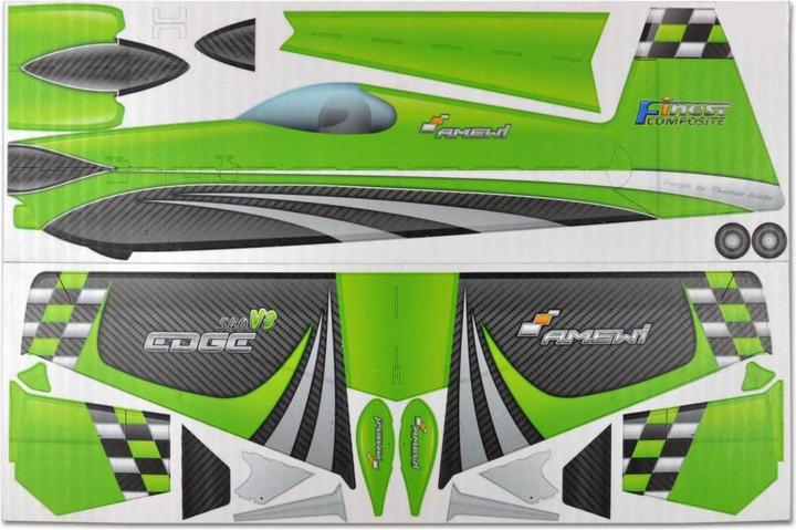Produktbild Amewi Edge 540V3 grün 840mm Elektromotor Slowflyer Kit (Parkflyer)
