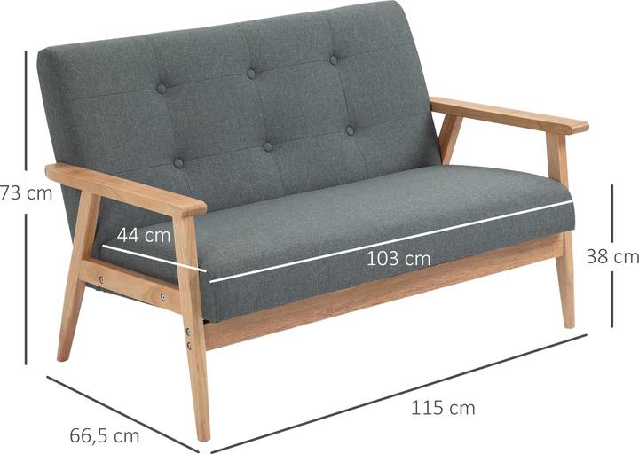 Produktbild Homcom Doppelsofa (2-Sitzer)