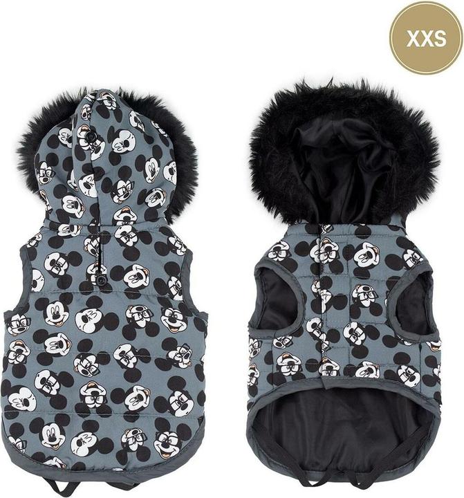 Mickey Mouse Dog coat grey (XXS, Dog coat)