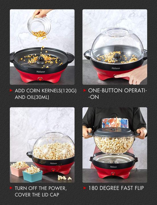 Image du produit Yabano Machine à pop-corn pour la maison