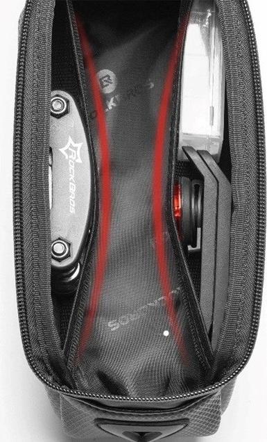 Productafbeelding Rockbros B68-1 gepantserde fietstas voor telefoon 1,5l - zwart (1.70 l, Draagtas)