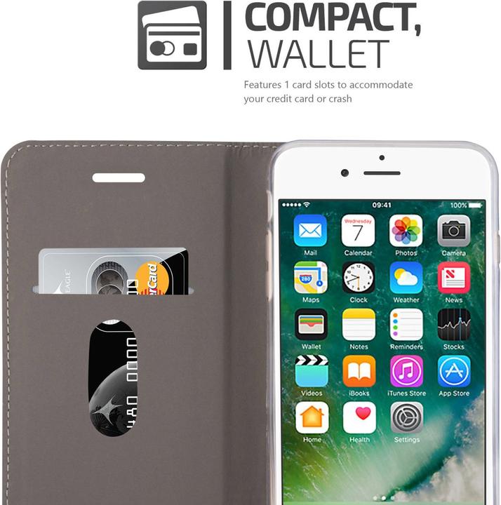 Image du produit Cadorabo Book Jeans Optik Cover (Apple iPhone 7 Plus, Apple iPhone 7s Plus)