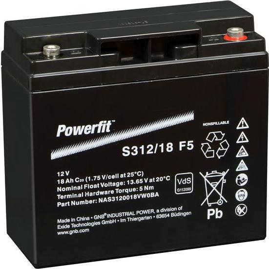 Exide Akku, Bleisäure, 12V, 18Ah, Schraubenklemme, M5 (12 V, 18 Ah)
