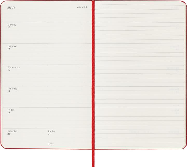 Immagine prodotto Moleskine Agenda commerciale settimanale (13 x 21 cm, Inglese)