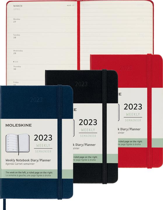 Image du produit Moleskine Agenda de poche Weekly (9 x 14 cm, Couverture rigide, Anglais)