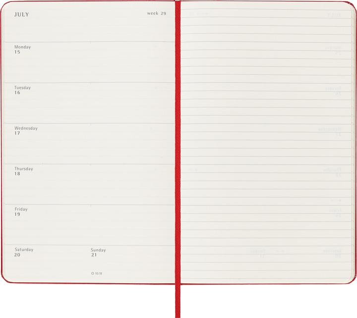 Immagine prodotto Moleskine Agenda settimanale (13 x 21 cm, Inglese)