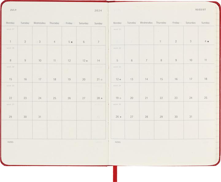 Immagine prodotto Moleskine Agende scolastiche Hard Cover Weekly Notebook (9 x 14 cm, Copertina rigida, Inglese)
