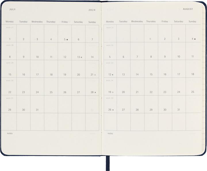 Image du produit Moleskine Agenda scolaire Hard Cover Weekly Notebook (9 x 14 cm, Couverture rigide, Anglais)