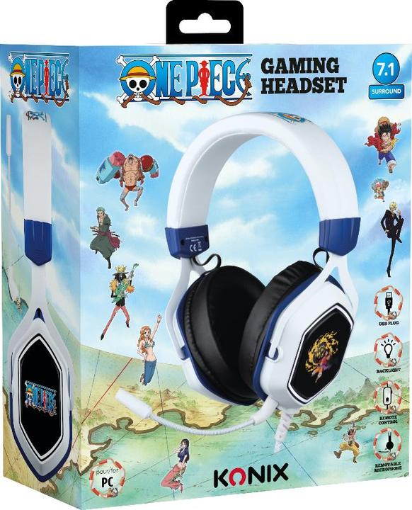 Image du produit Konix Casque hexagonal 7.1 - One Piece (Switch, PS4, PS5)