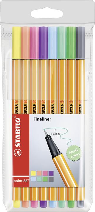 Actual product image STABILO point 88 pastel 8er case (Multicoloured, 8 x)