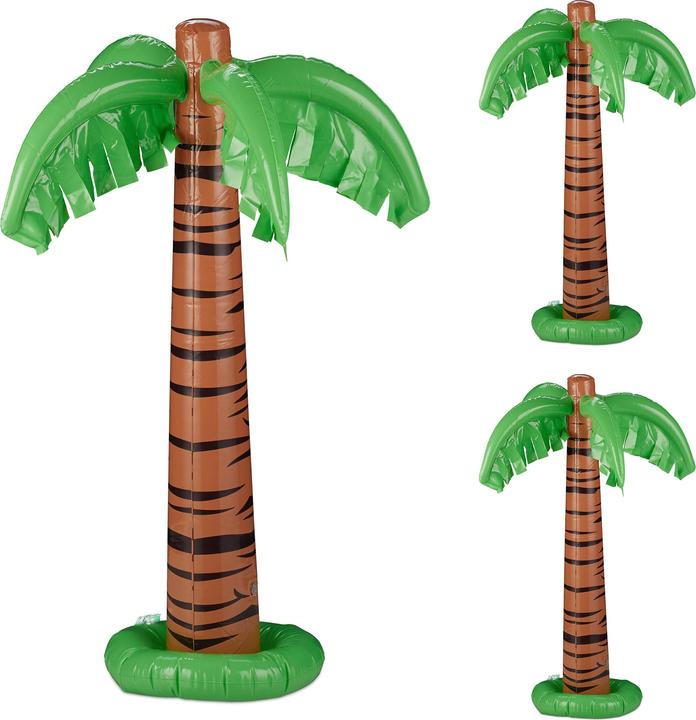 Actual product image Relaxdays 3x inflatable palm tree