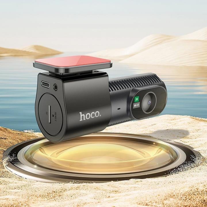 Actual product image Hoco Headphone with microphone driving recorder with display 2K DV7 black (Built-in display, Wi-Fi, Bluetooth)