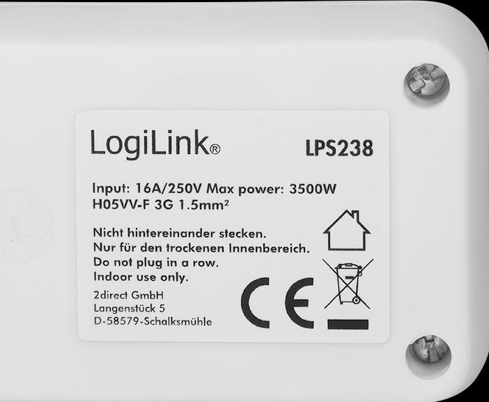 Image du produit LogiLink Bandeau de prises (6 x, CEE 7/3, 1.50 m)