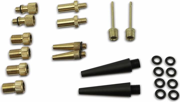 Immagine prodotto Dunlop Set di adattatori per valvole per biciclette 14 pezzi (Set adattatore valvola)