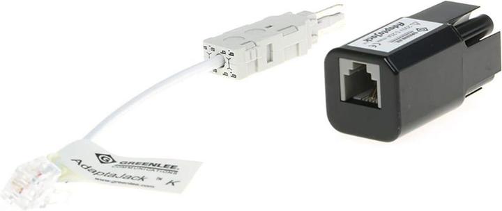 Actual product image Tempo Communications Adapter, AdaptaJack, RJ11-Buchse - Krone-Stecker, 200VDC, 250mA, Black / Grey (Adapter)