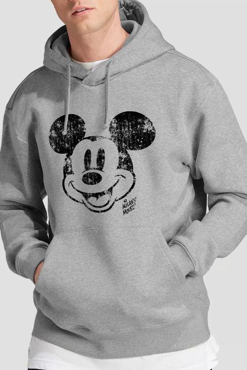 Actual product image Disney Mens Mickey Mouse Face Distress Hoodie (L)