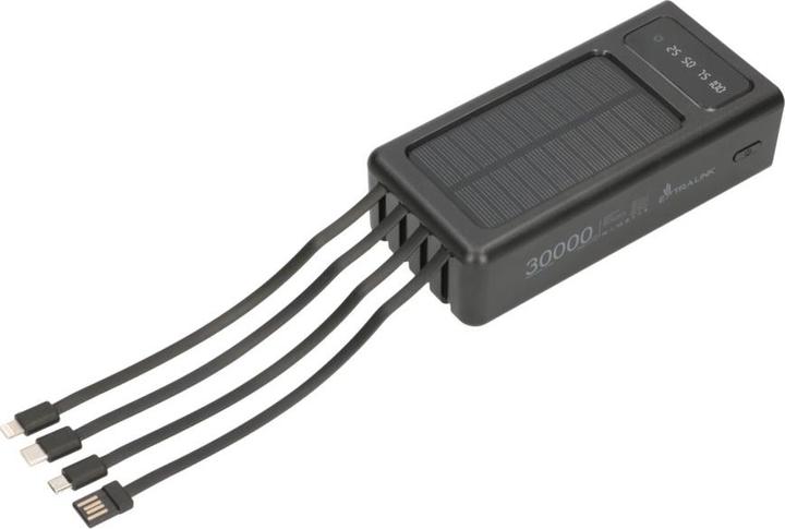 Image du produit Extralink EPB-093 30000mAh Czarny | Banque de puissance | Banque de puissance solaire, USB-C (30000 mAh, 10 W, 111 Wh)