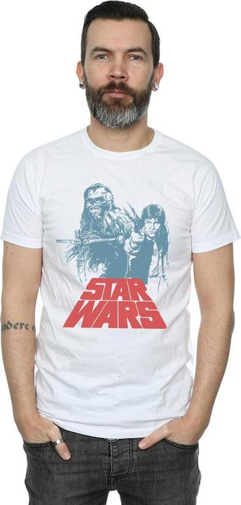 Actual product image Star Wars Mens Han Solo Chewie Duet T-Shirt (3XL)