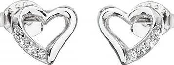Produktbild Evolution Group Silver earrings with zircon Heart 11071.1 (L)