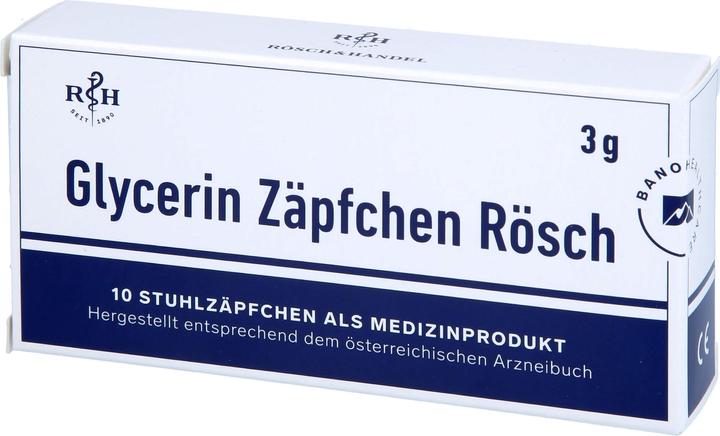 Produktbild Bano Glycerin Zäpfchen Rösch, 10 St. Zäpfchen (10 Stück, 3 g)