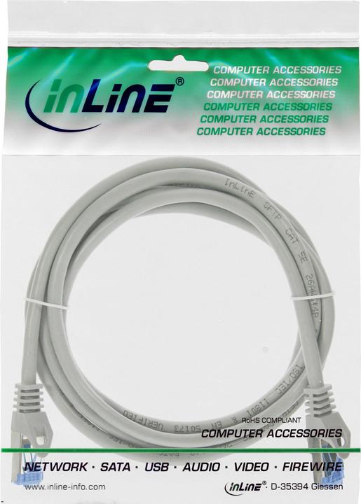 Actual product image InLine Patch cable RJ-45 (M) to RJ-45 (M) (S/FTP, CAT6a, 1 m)