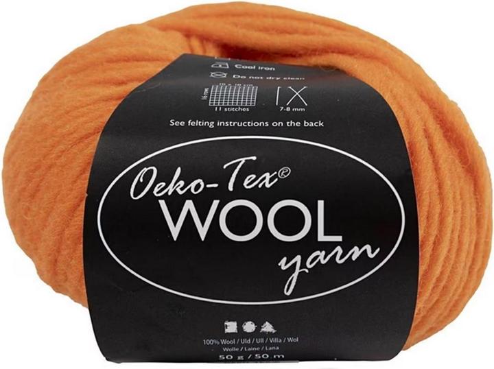 Actual product image Creativ Company Wool Oeko-Tex 50 g, Orange (50 m)