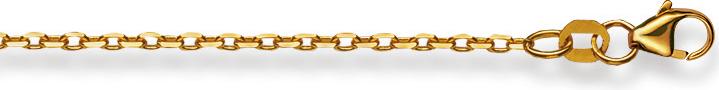 Image du produit Natsumi Schmuck Collier en or jaune 18K/750 Ancre taillée 1.7mm 50 cm (750/18 K Or jaune, 50 cm)
